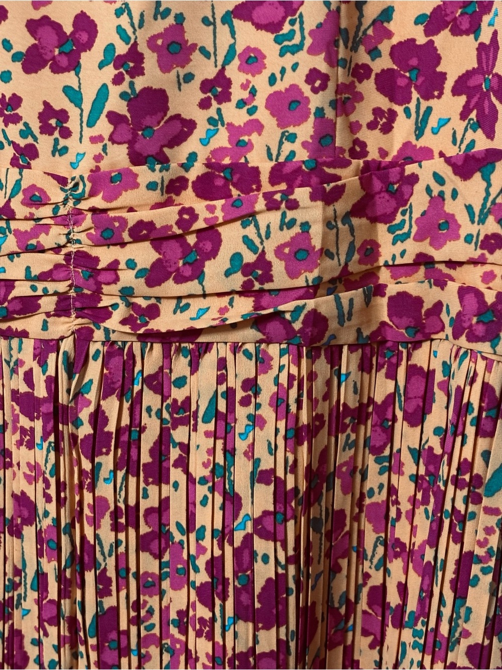 NWT Ivy City Co Orange and Pink Floral Tiered Mini Dress Size 14 - Picture 8 of 15